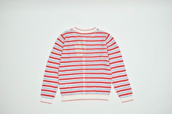 Randig cardigan med knappar - Bild 2